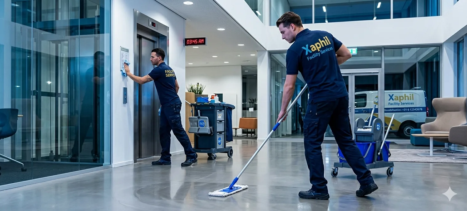 Xaphil team bij spoedschoonmaak